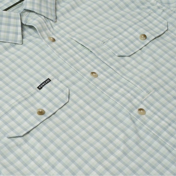 Poncho Original Shirt Mens Large Plaid Outdoor Fishing Utility Casual Technical - Picture 2 of 13